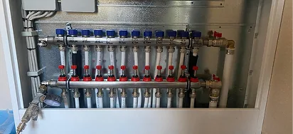 Heizkreisverteiler einer Fußbodenheizung